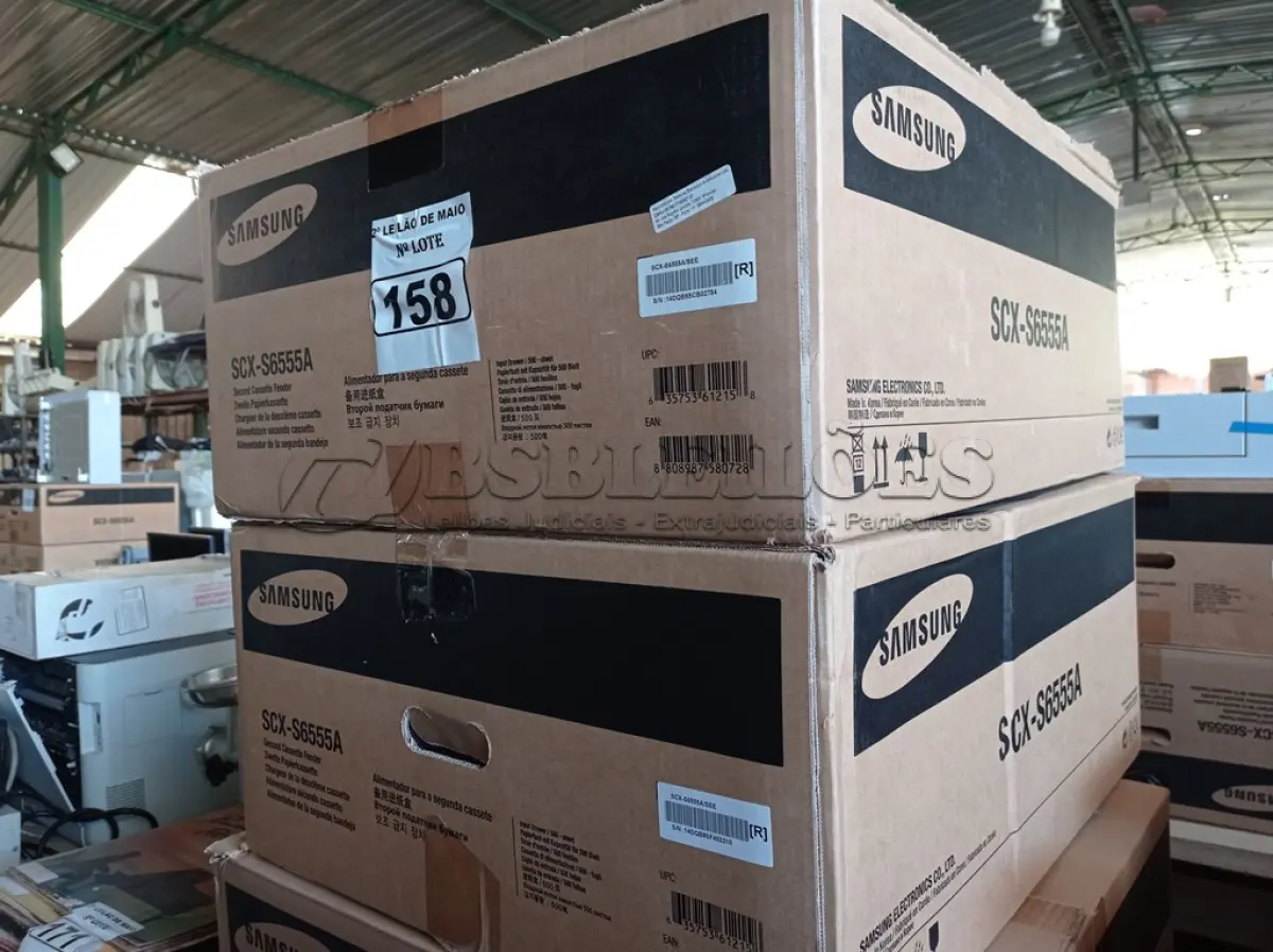 LOTE 158 - 03 GAVETAS PARA PAPEL DA IMPRESSORA SAMSUNG MODELO SCX-S6555A. (NO ESTADO) ATENÇÃO! FAZER A VISITAÇÃO ANTES DE ARREMATAR, NÃO SABEMOS SE FUNCIONA. LEILÃO NÃO TEM GARANTIA E NEM DEVOLUÇÃO, SUJEITO A POSSÍVEIS AVARIAS VISÍVEIS/OCULTAS E/OU AUSÊNCIA DE COMPONENTES.