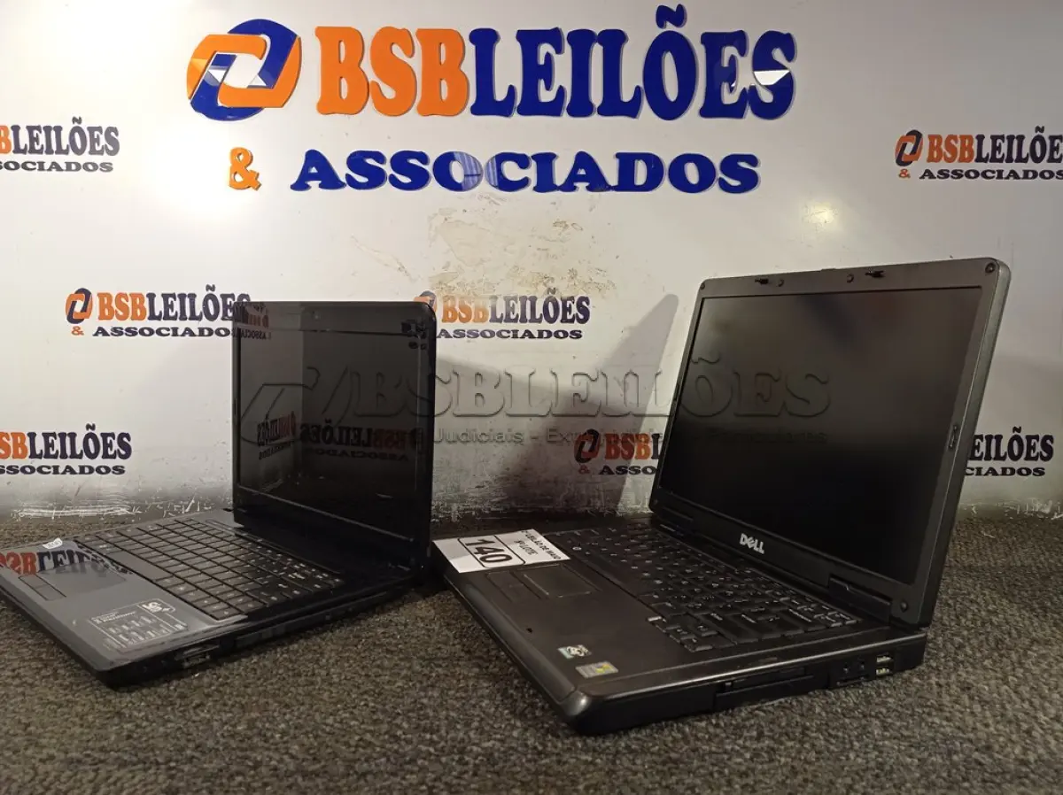 LOTE 140 - 02 NOTEBOOKS MARCAS E MODELOS DIVERSOS. (NO ESTADO) ATENÇÃO! FAZER A VISITAÇÃO ANTES DE ARREMATAR, NÃO SABEMOS SE FUNCIONA. LEILÃO NÃO TEM GARANTIA E NEM DEVOLUÇÃO, SUJEITO A POSSÍVEIS AVARIAS VISÍVEIS/OCULTAS E/OU AUSÊNCIA DE COMPONENTES.