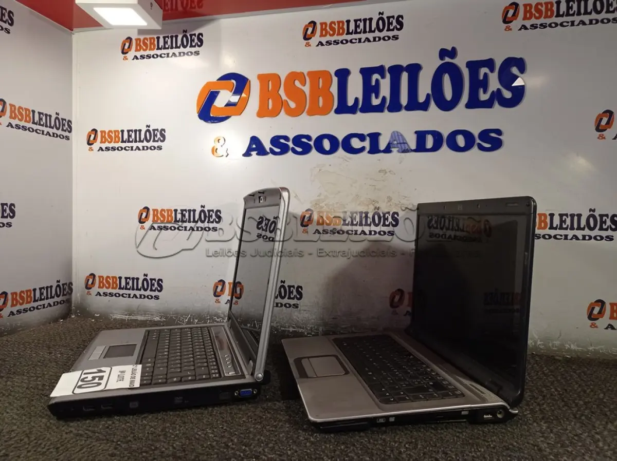LOTE 150 - 02 NOTEBOOKS MARCAS E MODELOS DIVERSOS. (NO ESTADO) ATENÇÃO! FAZER A VISITAÇÃO ANTES DE ARREMATAR, NÃO SABEMOS SE FUNCIONA. LEILÃO NÃO TEM GARANTIA E NEM DEVOLUÇÃO, SUJEITO A POSSÍVEIS AVARIAS VISÍVEIS/OCULTAS E/OU AUSÊNCIA DE COMPONENTES.