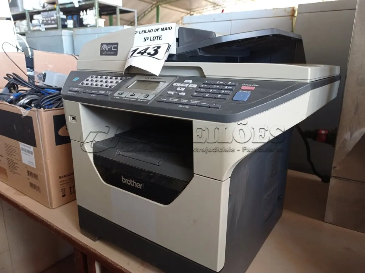 LOTE 143 - 01 IMPRESSORA MULTIFUNCIONAL MARCA BROTHER MODELO MFC-8890DW. (NO ESTADO) ATENÇÃO! FAZER A VISITAÇÃO ANTES DE ARREMATAR, NÃO SABEMOS SE FUNCIONA. LEILÃO NÃO TEM GARANTIA E NEM DEVOLUÇÃO, SUJEITO A POSSÍVEIS AVARIAS VISÍVEIS/OCULTAS E/OU AUSÊNCIA DE COMPONENTES.