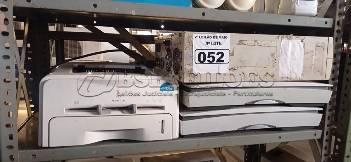 LOTE 052 - 01 NOBREAK, 02 SCANNER E 01 IMPRESSORA MARCAS E MODELOS DIVERSOS. (NO ESTADO) ATENÇÃO! FAZER A VISITAÇÃO ANTES DE ARREMATAR, NÃO SABEMOS SE FUNCIONA. LEILÃO NÃO TEM GARANTIA E NEM DEVOLUÇÃO, SUJEITO A POSSÍVEIS AVARIAS VISÍVEIS/OCULTAS E/OU AUSÊNCIA DE COMPONENTES.