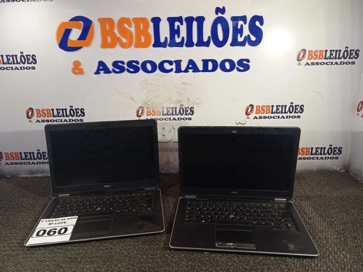 LOTE 060 - 02 NOTEBOOKS MARCAS DELL LATITUDE E7440. (NO ESTADO) ATENÇÃO! FAZER A VISITAÇÃO ANTES DE ARREMATAR, NÃO SABEMOS SE FUNCIONA. LEILÃO NÃO TEM GARANTIA E NEM DEVOLUÇÃO, SUJEITO A POSSÍVEIS AVARIAS VISÍVEIS/OCULTAS E/OU AUSÊNCIA DE COMPONENTES.