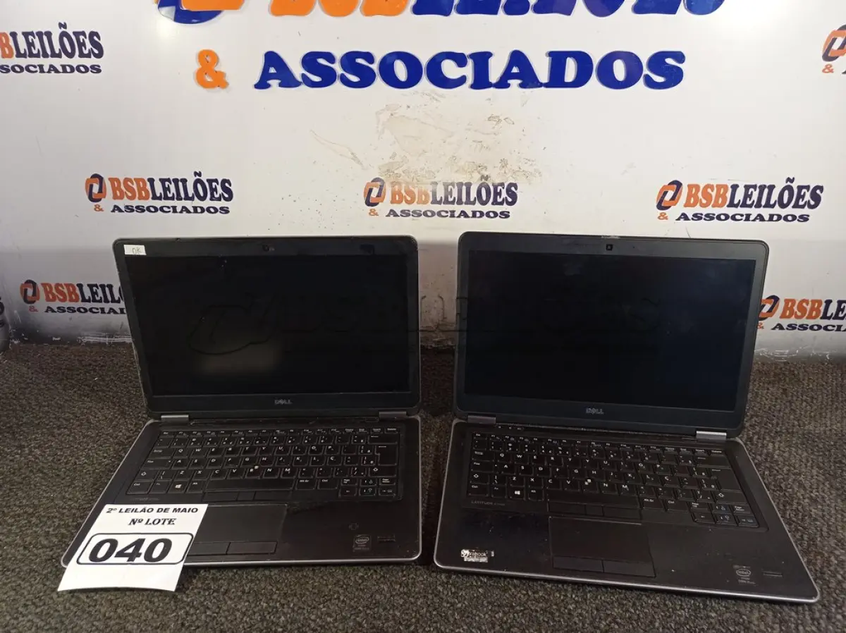 LOTE 040 - 02 NOTEBOOKS MARCAS DELL LATITUDE E7440. (NO ESTADO) ATENÇÃO! FAZER A VISITAÇÃO ANTES DE ARREMATAR, NÃO SABEMOS SE FUNCIONA. LEILÃO NÃO TEM GARANTIA E NEM DEVOLUÇÃO, SUJEITO A POSSÍVEIS AVARIAS VISÍVEIS/OCULTAS E/OU AUSÊNCIA DE COMPONENTES.
