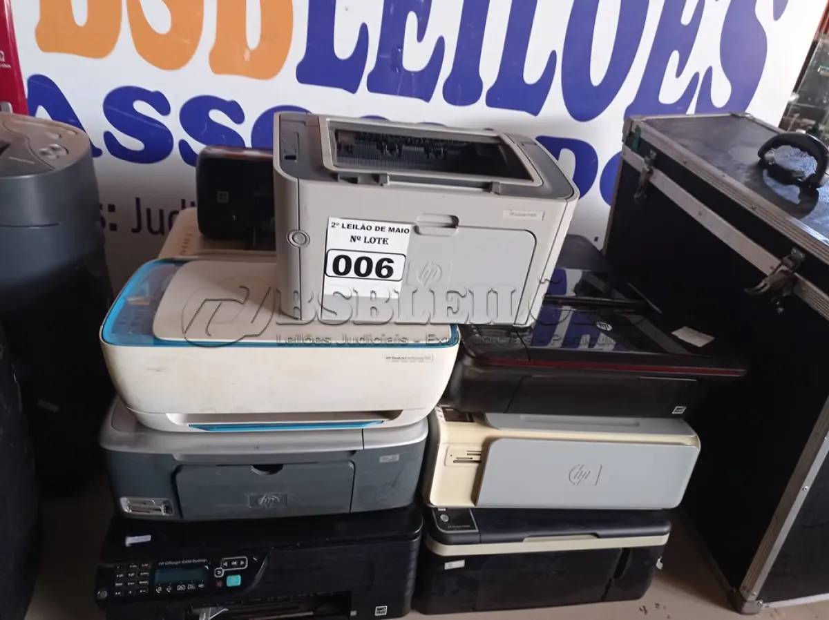 LOTE 006 - 14 IMPRESSORAS MARCAS E MODELOS DIVERSOS PARA RETIRADA DE PEÇAS. (NO ESTADO) ATENÇÃO! FAZER A VISITAÇÃO ANTES DE ARREMATAR, NÃO SABEMOS SE FUNCIONA. LEILÃO NÃO TEM GARANTIA E NEM DEVOLUÇÃO, SUJEITO A POSSÍVEIS AVARIAS VISÍVEIS/OCULTAS E/OU AUSÊNCIA DE COMPONENTES.