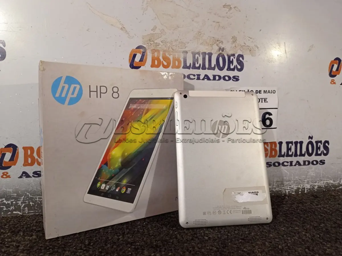LOTE 226 - 01 TABLET MARCA HP. (NO ESTADO) ATENÇÃO! FAZER A VISITAÇÃO ANTES DE ARREMATAR, NÃO SABEMOS SE FUNCIONA. LEILÃO NÃO TEM GARANTIA E NEM DEVOLUÇÃO, SUJEITO A POSSÍVEIS AVARIAS VISÍVEIS/OCULTAS E/OU AUSÊNCIA DE COMPONENTES.