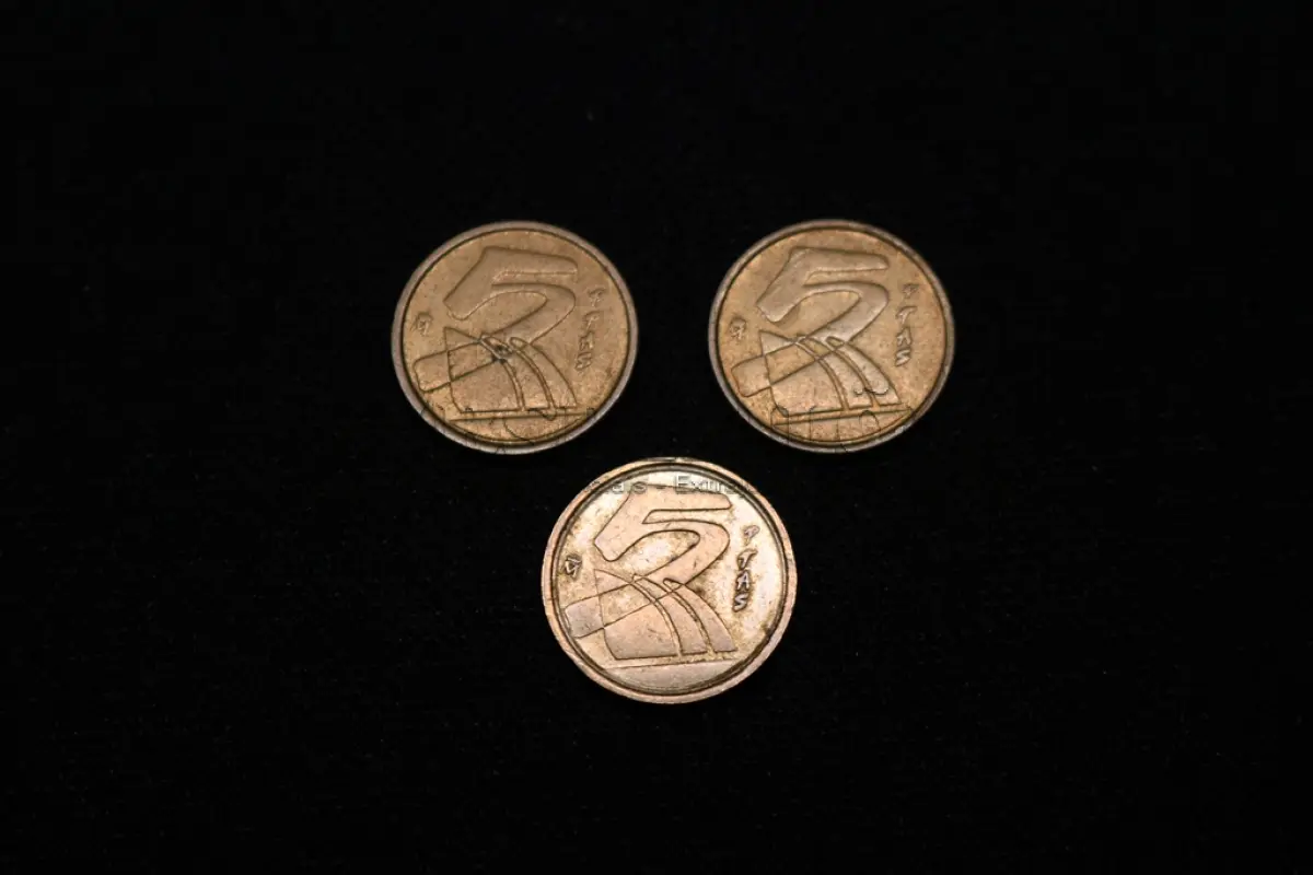 LOTE 048 - LOTE 48 – MOEDAS ITÁLIA, ISRAEL ESPANHA 	MOEDA	OBSERVAÇÕES 1.		100 Liras (1966, 1968,1978)	3 unidades 2.		500 Liras (2 x 1985, 1983, 1989 e 1995)	5 unidades 3.		200 Liras (1979)	1 unidade 4.		10 Shekel	2 unidades 5.		½ Shekel	1 unidade 6.		25 Pesetas (1957)	1 unidade 7.		5 Pesetas (1957)	3 unidades 8.		1 Peseta (1953)	1 unidade 9.		25 Pesetas (1975)	3 unidades 10.		5 Pesetas (1975)	8 unidades 11.		1 Peseta (1975)	4 unidades 12.		5 Pesetas (1991,1992 e 1998)	3 unidades