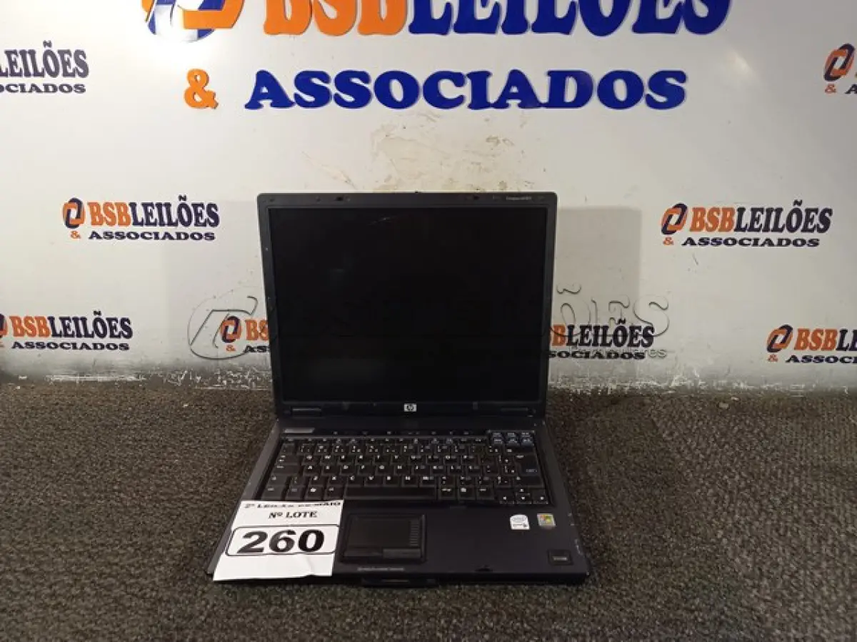 LOTE 260 - 01 NOTEBOOK MARCA HP COMPAC 6320. (NO ESTADO) ATENÇÃO! FAZER A VISITAÇÃO ANTES DE ARREMATAR, NÃO SABEMOS SE FUNCIONA. LEILÃO NÃO TEM GARANTIA E NEM DEVOLUÇÃO, SUJEITO A POSSÍVEIS AVARIAS VISÍVEIS/OCULTAS E/OU AUSÊNCIA DE COMPONENTES.