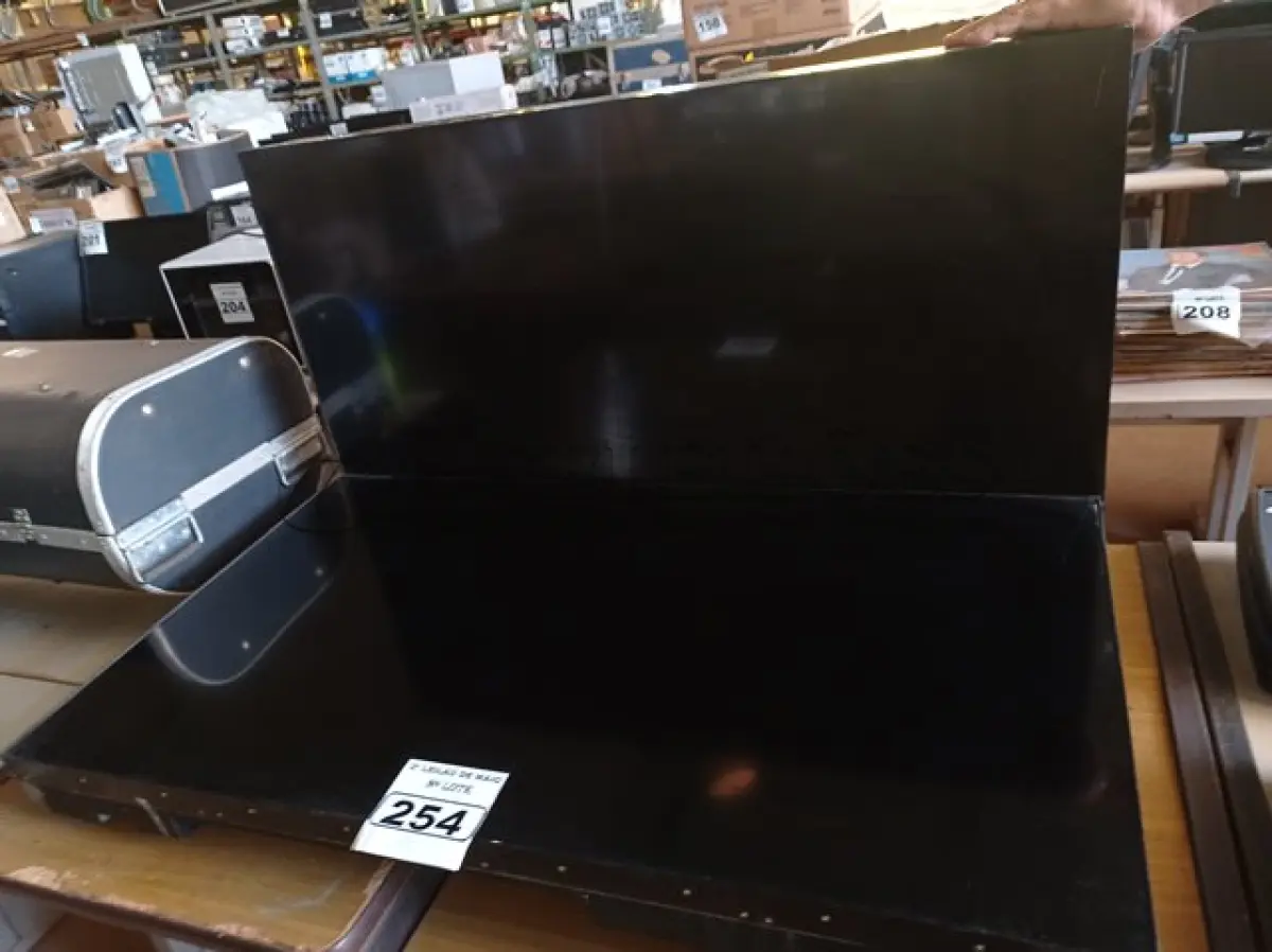 LOTE 254 - 02 MONITORES LG FLATROM 47WV30BS-B. (NO ESTADO) ATENÇÃO! FAZER A VISITAÇÃO ANTES DE ARREMATAR, NÃO SABEMOS SE FUNCIONA. LEILÃO NÃO TEM GARANTIA E NEM DEVOLUÇÃO, SUJEITO A POSSÍVEIS AVARIAS VISÍVEIS/OCULTAS E/OU AUSÊNCIA DE COMPONENTES.
