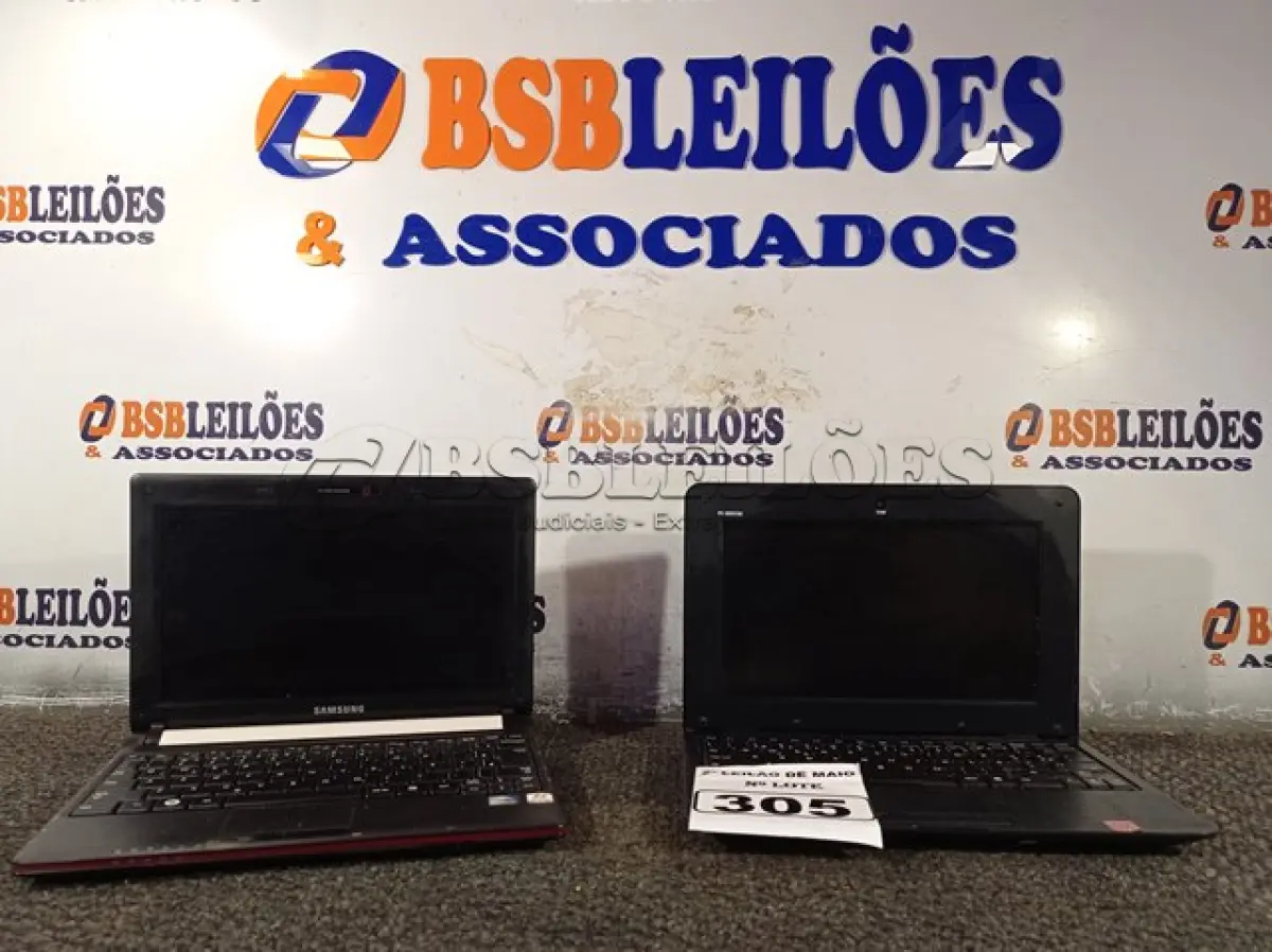 LOTE 305 - 02 NETBOOK’S MARCAS E MODELOS DIVERSOS. (NO ESTADO) ATENÇÃO! FAZER A VISITAÇÃO ANTES DE ARREMATAR, NÃO SABEMOS SE FUNCIONA. LEILÃO NÃO TEM GARANTIA E NEM DEVOLUÇÃO, SUJEITO A POSSÍVEIS AVARIAS VISÍVEIS/OCULTAS E/OU AUSÊNCIA DE COMPONENTES.