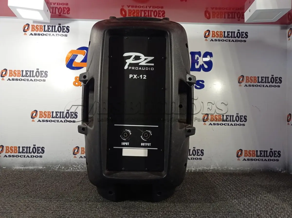 LOTE 167 - 1 CAIXA DE SOM PZPROPASSIVE PROAUDIO PX-12. (NO ESTADO) ATENÇÃO! FAZER A VISITAÇÃO ANTES DE ARREMATAR, NÃO SABEMOS SE FUNCIONA. LEILÃO NÃO TEM GARANTIA E NEM DEVOLUÇÃO, SUJEITO A POSSÍVEIS AVARIAS VISÍVEIS/OCULTAS E/OU AUSÊNCIA DE COMPONENTES.