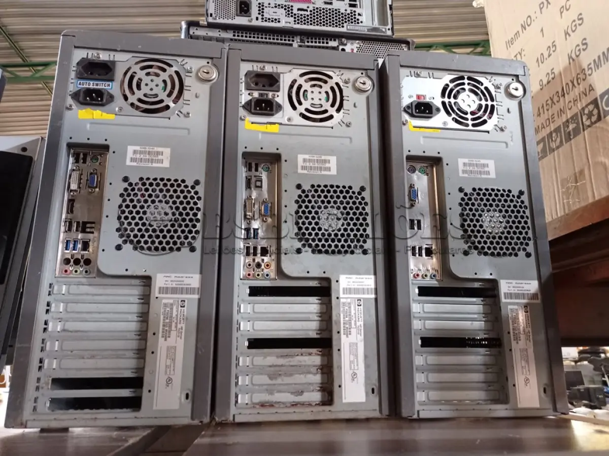 LOTE 087 - 02 CPU’S E 03 SERVIDORES MODELO TC2110 MARCA HP. (NO ESTADO) ATENÇÃO! FAZER A VISITAÇÃO ANTES DE ARREMATAR, NÃO SABEMOS SE FUNCIONA. LEILÃO NÃO TEM GARANTIA E NEM DEVOLUÇÃO, SUJEITO A POSSÍVEIS AVARIAS VISÍVEIS/OCULTAS E/OU AUSÊNCIA DE COMPONENTES.
