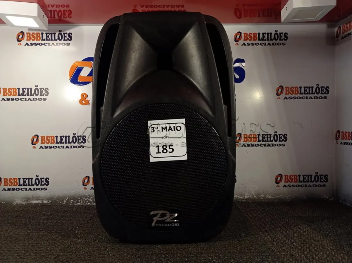 LOTE 185 - 01 CAIXA DE SOM PZPROPASSIVE PROAUDIO PX-12. (NO ESTADO) ATENÇÃO! FAZER A VISITAÇÃO ANTES DE ARREMATAR, NÃO SABEMOS SE FUNCIONA. LEILÃO NÃO TEM GARANTIA E NEM DEVOLUÇÃO, SUJEITO A POSSÍVEIS AVARIAS VISÍVEIS/OCULTAS E/OU AUSÊNCIA DE COMPONENTES.