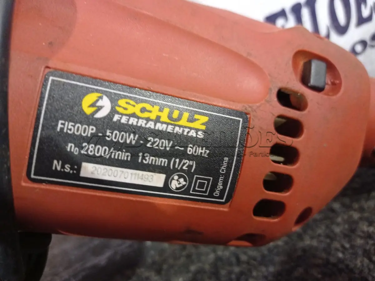 LOTE 220 - 01 PARAFUSADEIRA/FURADEIRA MARCA SCHUZ 220V. (NO ESTADO) ATENÇÃO! FAZER A VISITAÇÃO ANTES DE ARREMATAR, NÃO SABEMOS SE FUNCIONA. LEILÃO NÃO TEM GARANTIA E NEM DEVOLUÇÃO, SUJEITO A POSSÍVEIS AVARIAS VISÍVEIS/OCULTAS E/OU AUSÊNCIA DE COMPONENTES.