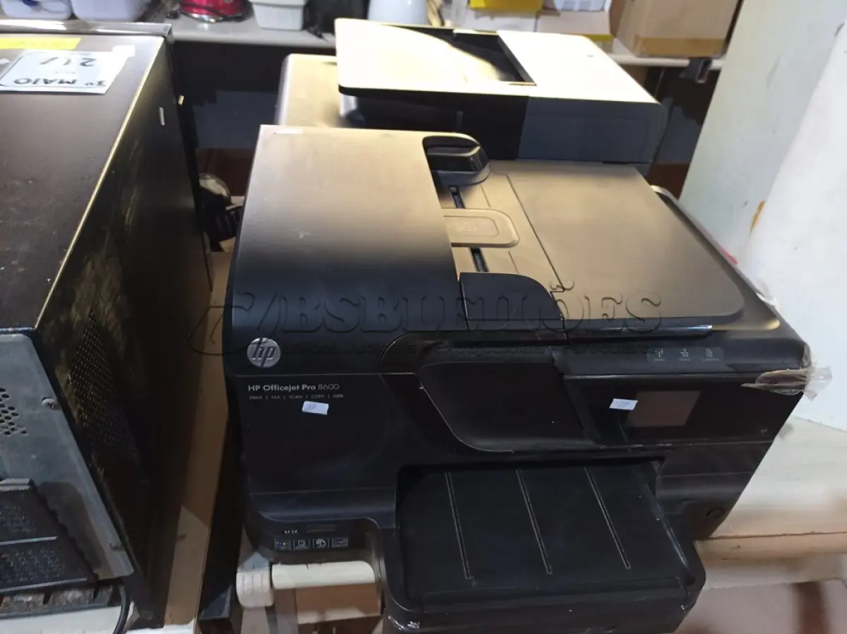 LOTE 216 - 02 IMPRESSORAS MULTIFUNCIONAL MARCA HP. (NO ESTADO) ATENÇÃO! FAZER A VISITAÇÃO ANTES DE ARREMATAR, NÃO SABEMOS SE FUNCIONA. LEILÃO NÃO TEM GARANTIA E NEM DEVOLUÇÃO, SUJEITO A POSSÍVEIS AVARIAS VISÍVEIS/OCULTAS E/OU AUSÊNCIA DE COMPONENTES.