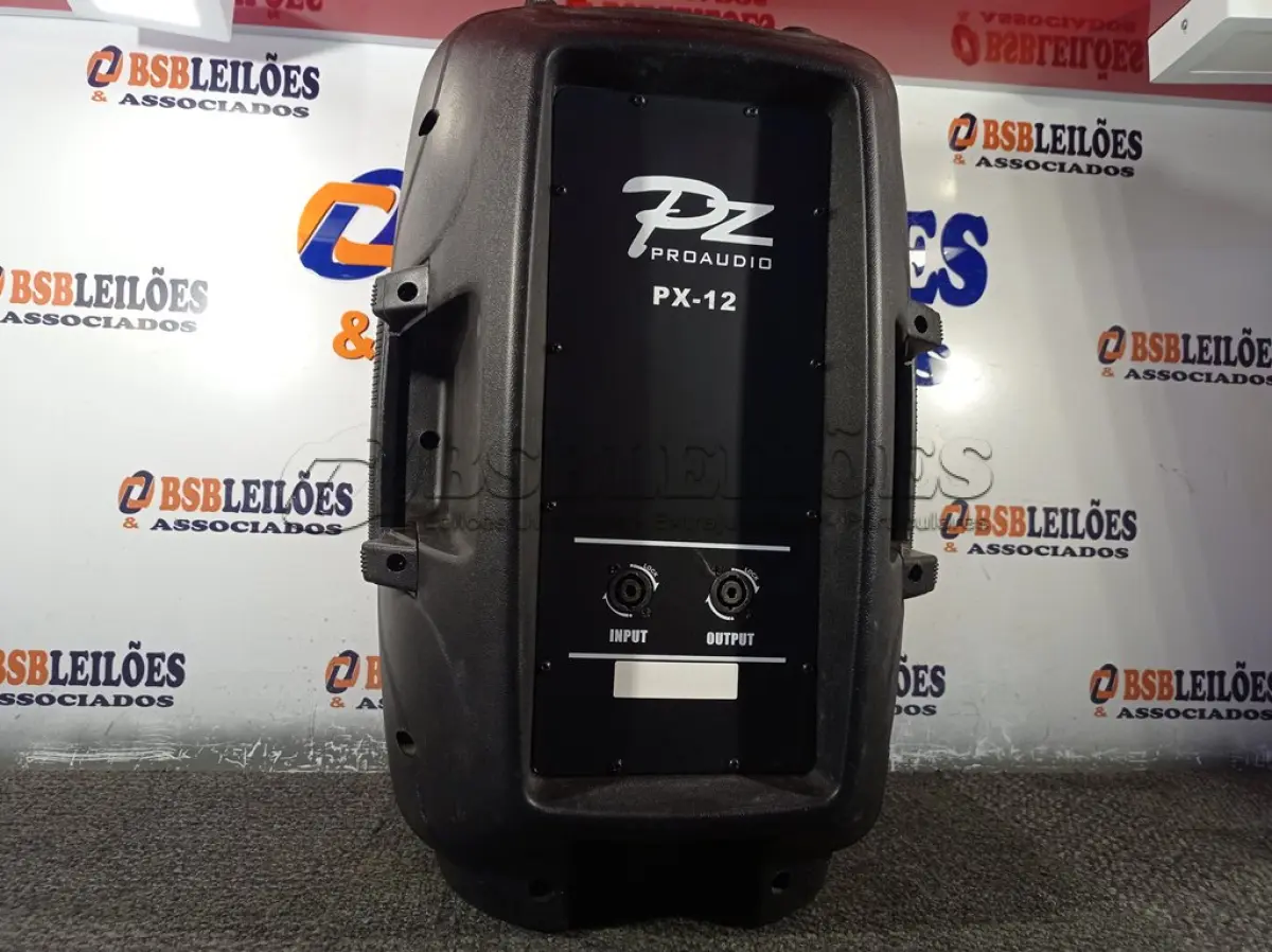 LOTE 107 - 1 CAIXA DE SOM PZPROPASSIVE PROAUDIO PX-12. (NO ESTADO) ATENÇÃO! FAZER A VISITAÇÃO ANTES DE ARREMATAR, NÃO SABEMOS SE FUNCIONA. LEILÃO NÃO TEM GARANTIA E NEM DEVOLUÇÃO, SUJEITO A POSSÍVEIS AVARIAS VISÍVEIS/OCULTAS E/OU AUSÊNCIA DE COMPONENTES.