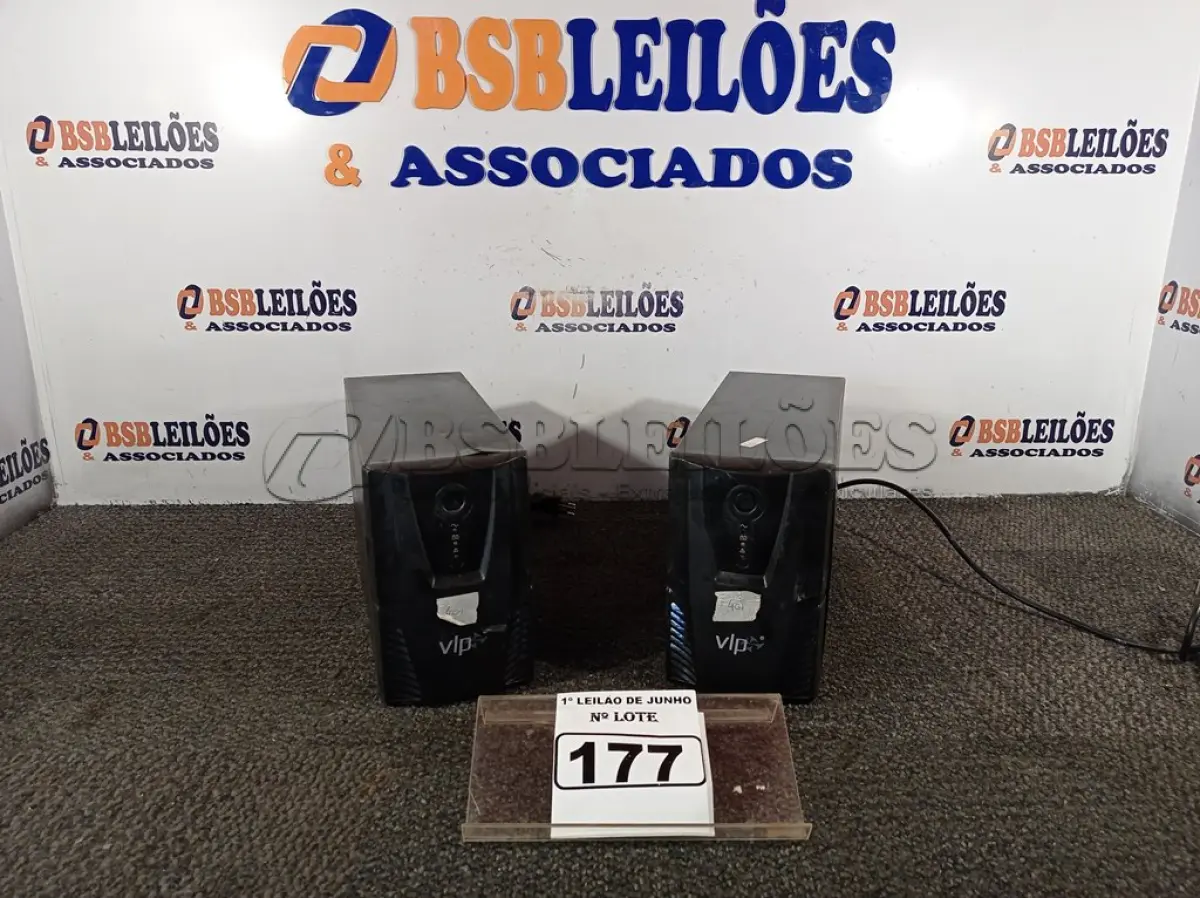 LOTE 177 - 02 NOBREAKS VSI DE 1400VA. (NO ESTADO) ATENÇÃO! FAZER A VISITAÇÃO ANTES DE ARREMATAR, NÃO SABEMOS SE FUNCIONA. LEILÃO NÃO TEM GARANTIA E NEM DEVOLUÇÃO, SUJEITO A POSSÍVEIS AVARIAS VISÍVEIS/OCULTAS E/OU AUSÊNCIA DE COMPONENTES.