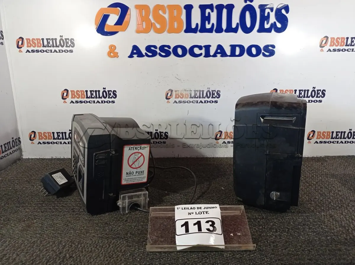 LOTE 113 - 02 RELÓGIOS DE PONTO MARCAS E MODELOS DIVERSOS. (NO ESTADO) ATENÇÃO! FAZER A VISITAÇÃO ANTES DE ARREMATAR, NÃO SABEMOS SE FUNCIONA. LEILÃO NÃO TEM GARANTIA E NEM DEVOLUÇÃO, SUJEITO A POSSÍVEIS AVARIAS VISÍVEIS/OCULTAS E/OU AUSÊNCIA DE COMPONENTES.