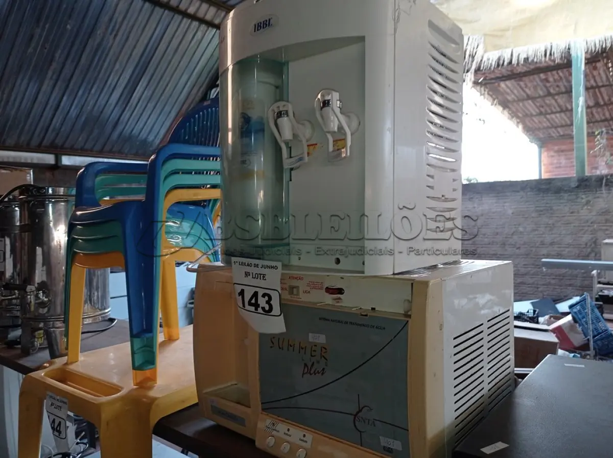 LOTE 143 - 01 SISTEMA NATURAL DE TRATAMENTO DE ÁGUA E 01 PURIFICADOR MARCA IBBL PARA RETIRADA DE PEÇAS. (NO ESTADO) ATENÇÃO! FAZER A VISITAÇÃO ANTES DE ARREMATAR, NÃO SABEMOS SE FUNCIONA. LEILÃO NÃO TEM GARANTIA E NEM DEVOLUÇÃO, SUJEITO A POSSÍVEIS AVARIAS VISÍVEIS/OCULTAS E/OU AUSÊNCIA DE COMPONENTES.