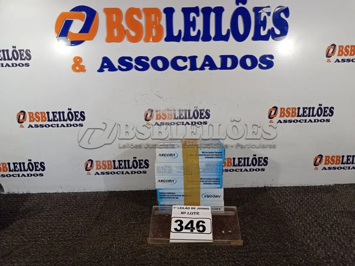 LOTE 346 - 01 LOTE COM 10 CAIXAS DE CARTUCHOS FINCAPINO MAGAZINADO AMARELO PARA FERRAMENTAS ACIONADAS A PÓLVORA MARCA ANCORA. (NO ESTADO) ATENÇÃO! FAZER A VISITAÇÃO ANTES DE ARREMATAR, NÃO SABEMOS SE FUNCIONA. LEILÃO NÃO TEM GARANTIA E NEM DEVOLUÇÃO, SUJEITO A POSSÍVEIS AVARIAS VISÍVEIS/OCULTAS E/OU AUSÊNCIA DE COMPONENTES.