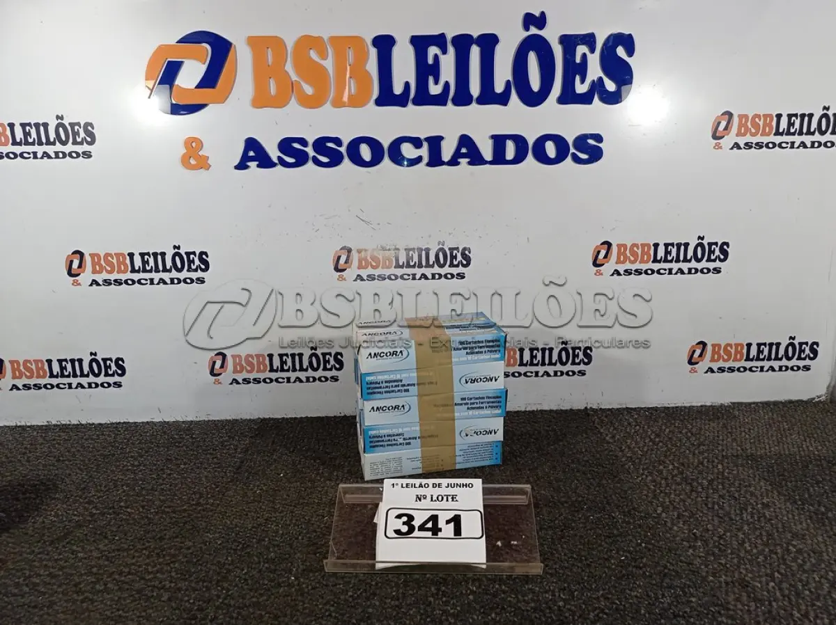LOTE 341 - 01 LOTE COM 10 CAIXAS DE CARTUCHOS FINCAPINO MAGAZINADO AMARELO PARA FERRAMENTAS ACIONADAS A PÓLVORA MARCA ANCORA. (NO ESTADO) ATENÇÃO! FAZER A VISITAÇÃO ANTES DE ARREMATAR, NÃO SABEMOS SE FUNCIONA. LEILÃO NÃO TEM GARANTIA E NEM DEVOLUÇÃO, SUJEITO A POSSÍVEIS AVARIAS VISÍVEIS/OCULTAS E/OU AUSÊNCIA DE COMPONENTES.