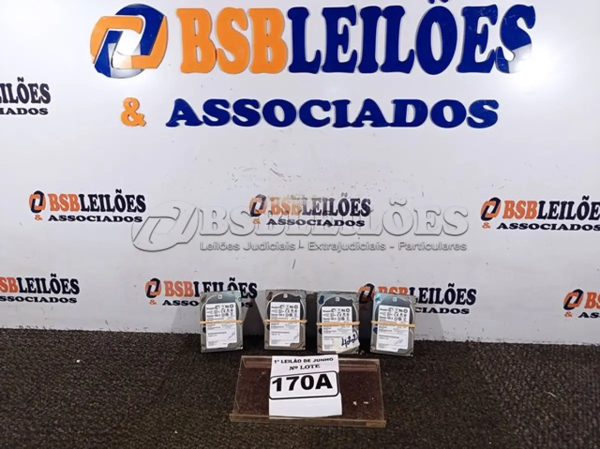 LOTE 170 - 08 HD'S DE 600GB CADA  PARA SERVIDOR.  (NO ESTADO) ATENÇÃO! FAZER A VISITAÇÃO ANTES DE ARREMATAR, NÃO SABEMOS SE FUNCIONA. LEILÃO NÃO TEM GARANTIA E NEM DEVOLUÇÃO, SUJEITO A POSSÍVEIS AVARIAS VISÍVEIS/OCULTAS E/OU AUSÊNCIA DE COMPONENTES.