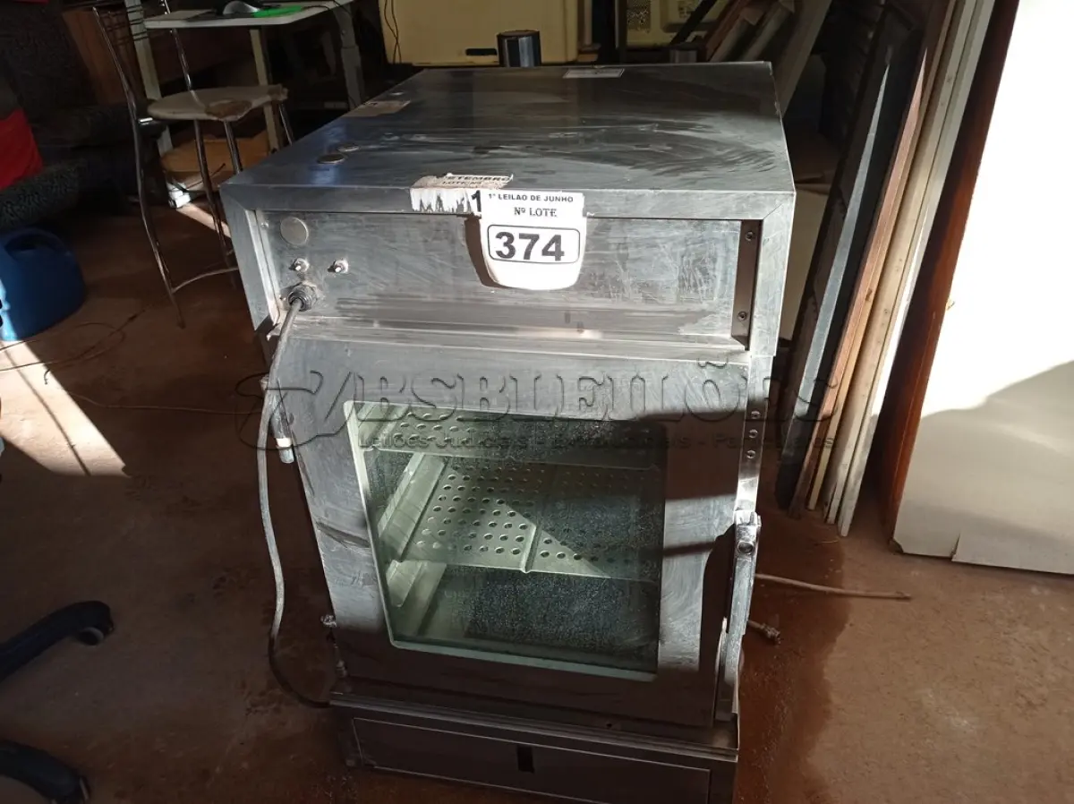 LOTE 374 - 01 ESTUFA ELÉTRICA EM INOX COM 02 BANDEJAS, MODELO:HHC983 DE 240V. (NO ESTADO) ATENÇÃO! FAZER A VISITAÇÃO ANTES DE ARREMATAR, NÃO SABEMOS SE FUNCIONA. LEILÃO NÃO TEM GARANTIA E NEM DEVOLUÇÃO, SUJEITO A POSSÍVEIS AVARIAS VISÍVEIS/OCULTAS E/OU AUSÊNCIA DE COMPONENTES.