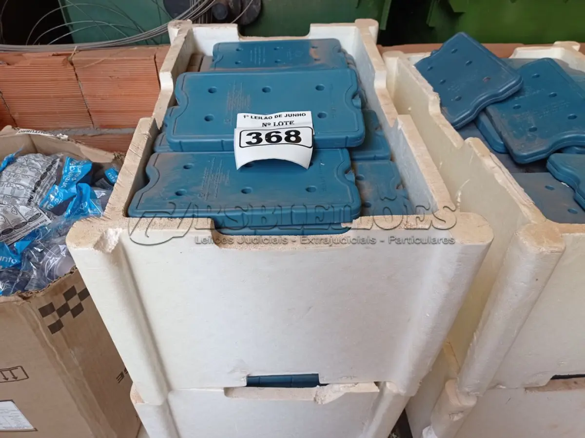 LOTE 368 - 01 LOTE COM GRANDE QUANTIDADE DE PLACAS PARA FAZER GELO RÍGIDO REUTILIZÁVEL. (NO ESTADO) ATENÇÃO! FAZER A VISITAÇÃO ANTES DE ARREMATAR, NÃO SABEMOS SE FUNCIONA. LEILÃO NÃO TEM GARANTIA E NEM DEVOLUÇÃO, SUJEITO A POSSÍVEIS AVARIAS VISÍVEIS/OCULTAS E/OU AUSÊNCIA DE COMPONENTES.