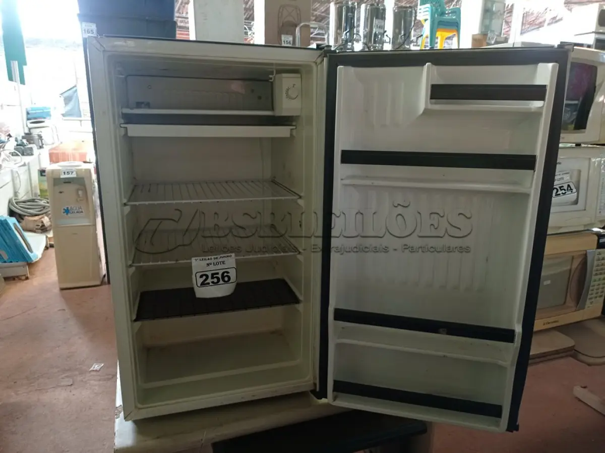 LOTE 256 - 01 FRIGOBAR MARCA CÔNSUL 220V. (NO ESTADO) ATENÇÃO! FAZER A VISITAÇÃO ANTES DE ARREMATAR, NÃO SABEMOS SE FUNCIONA. LEILÃO NÃO TEM GARANTIA E NEM DEVOLUÇÃO, SUJEITO A POSSÍVEIS AVARIAS VISÍVEIS/OCULTAS E/OU AUSÊNCIA DE COMPONENTES.