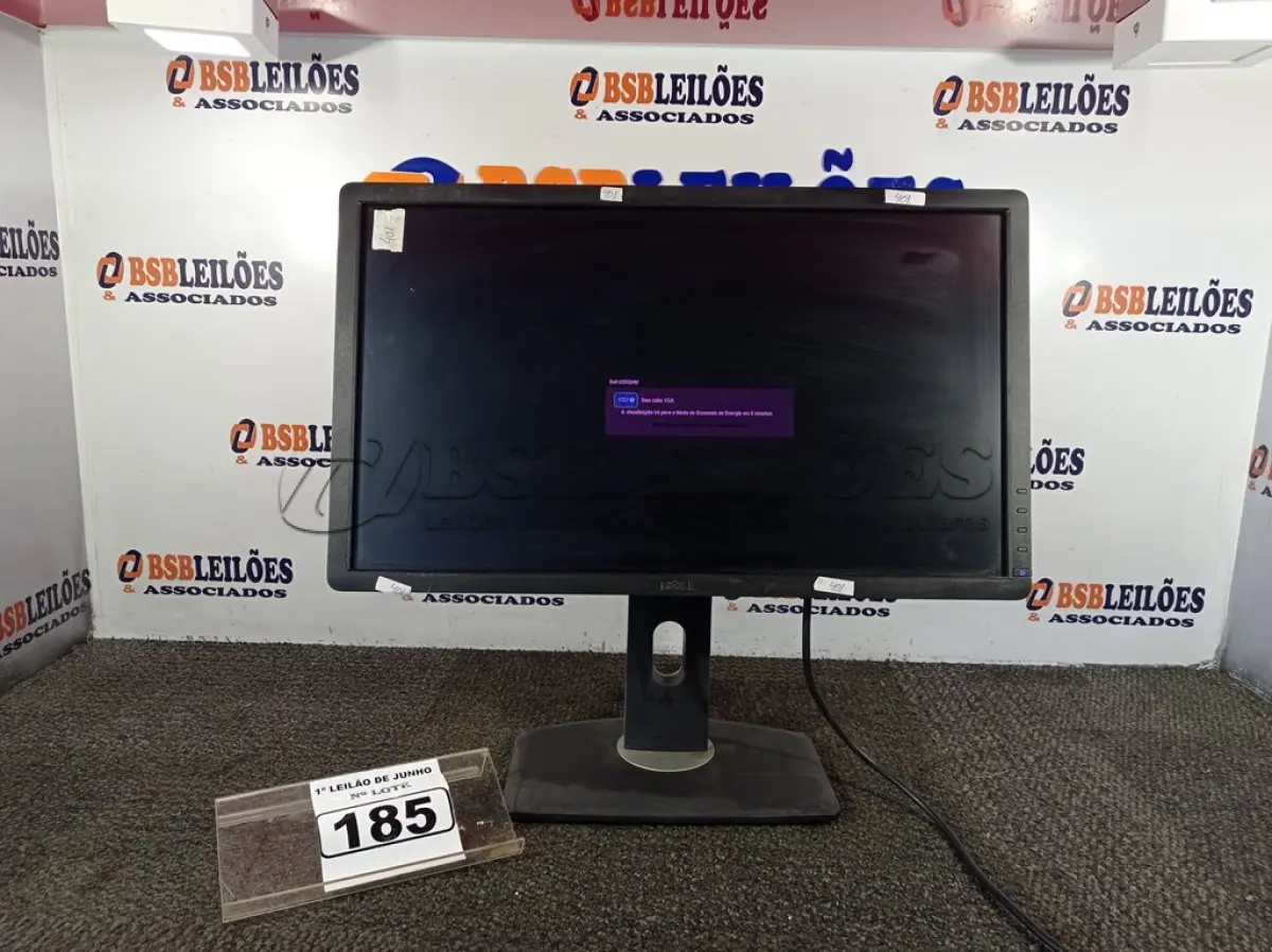 LOTE 185 - 01 MONITOR 23’’ MARCA DELL. (NO ESTADO) ATENÇÃO! FAZER A VISITAÇÃO ANTES DE ARREMATAR, NÃO SABEMOS SE FUNCIONA. LEILÃO NÃO TEM GARANTIA E NEM DEVOLUÇÃO, SUJEITO A POSSÍVEIS AVARIAS VISÍVEIS/OCULTAS E/OU AUSÊNCIA DE COMPONENTES.