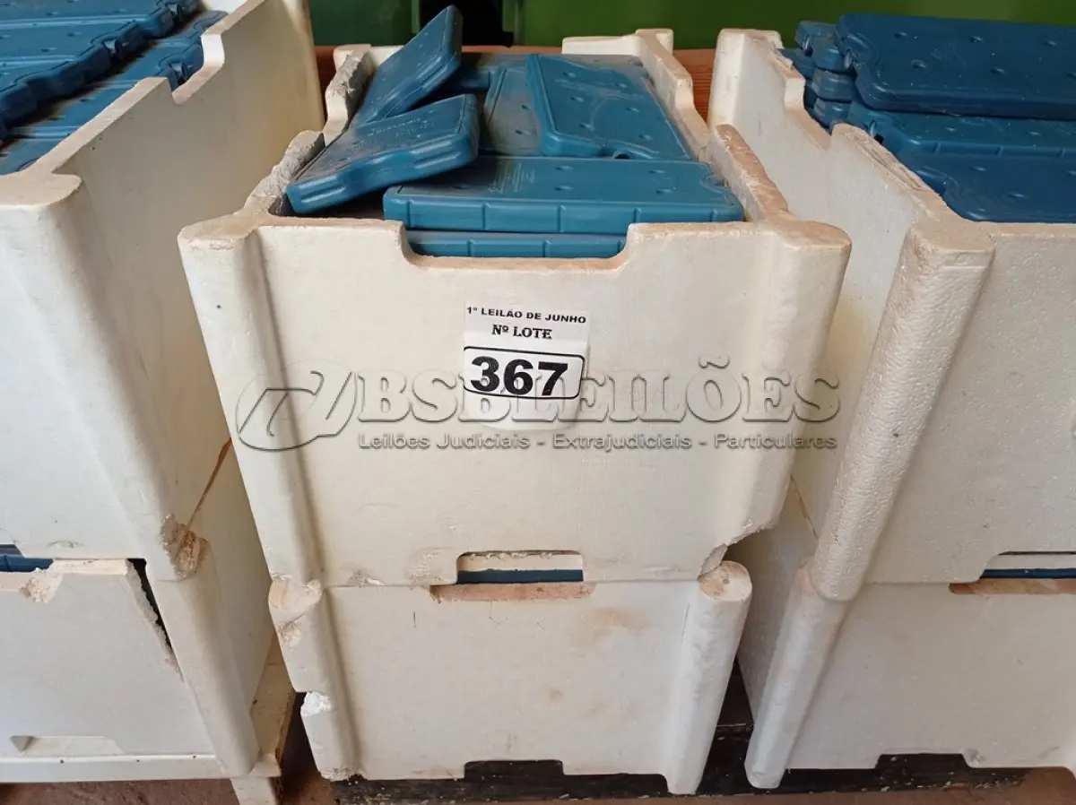 LOTE 367 - 01 LOTE COM GRANDE QUANTIDADE DE PLACAS PARA FAZER GELO RÍGIDO REUTILIZÁVEL. (NO ESTADO) ATENÇÃO! FAZER A VISITAÇÃO ANTES DE ARREMATAR, NÃO SABEMOS SE FUNCIONA. LEILÃO NÃO TEM GARANTIA E NEM DEVOLUÇÃO, SUJEITO A POSSÍVEIS AVARIAS VISÍVEIS/OCULTAS E/OU AUSÊNCIA DE COMPONENTES.