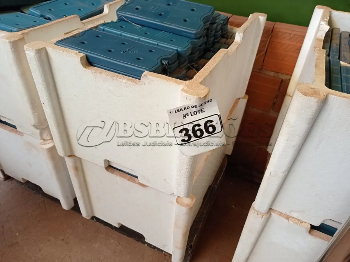 LOTE 366 - 01 LOTE COM GRANDE QUANTIDADE DE PLACAS PARA FAZER GELO RÍGIDO REUTILIZÁVEL. (NO ESTADO) ATENÇÃO! FAZER A VISITAÇÃO ANTES DE ARREMATAR, NÃO SABEMOS SE FUNCIONA. LEILÃO NÃO TEM GARANTIA E NEM DEVOLUÇÃO, SUJEITO A POSSÍVEIS AVARIAS VISÍVEIS/OCULTAS E/OU AUSÊNCIA DE COMPONENTES.