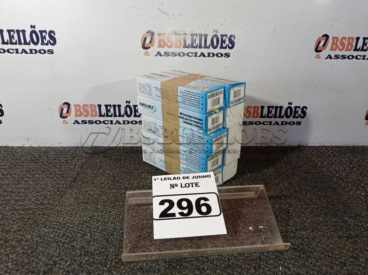 LOTE 296 - 01 LOTE COM 10 CAIXAS DE CARTUCHOS FINCAPINO MAGAZINADO AMARELO PARA FERRAMENTAS ACIONADAS A PÓLVORA MARCA ANCORA. (NO ESTADO) ATENÇÃO! FAZER A VISITAÇÃO ANTES DE ARREMATAR, NÃO SABEMOS SE FUNCIONA. LEILÃO NÃO TEM GARANTIA E NEM DEVOLUÇÃO, SUJEITO A POSSÍVEIS AVARIAS VISÍVEIS/OCULTAS E/OU AUSÊNCIA DE COMPONENTES.