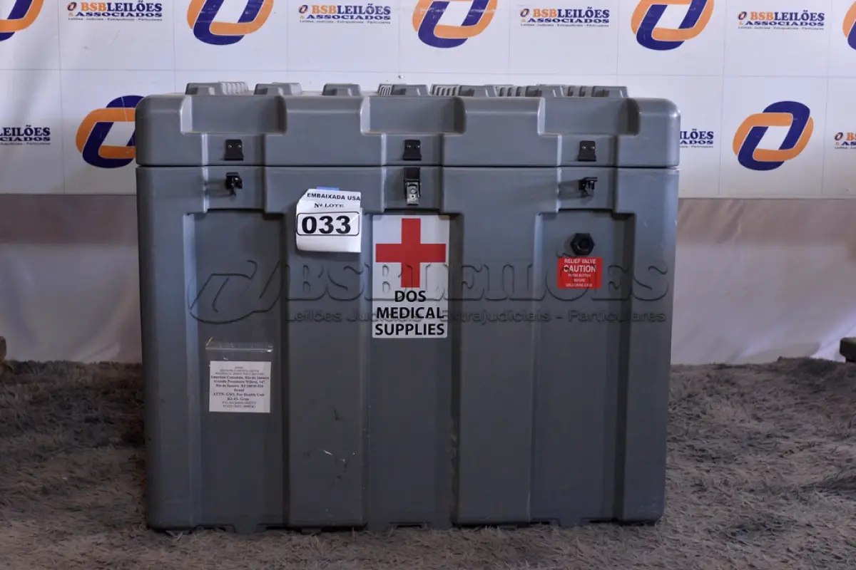 LOTE 033 - 01 CASE PARA TRANSPORTE NA COR CINZA. (CRATE) (NO ESTADO)0000027