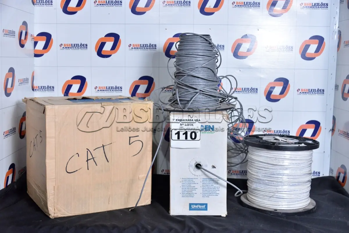LOTE 110 - 04 CABOS DE REDE CAT 05. (4 CABLE CAT 5) (NO ESTADO)0000034