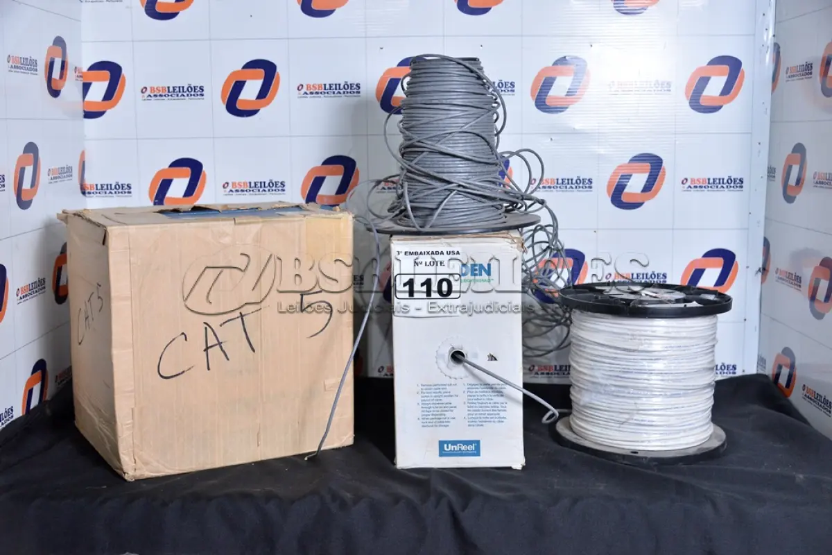 LOTE 110 - 04 CABOS DE REDE CAT 05. (4 CABLE CAT 5) (NO ESTADO)0000034