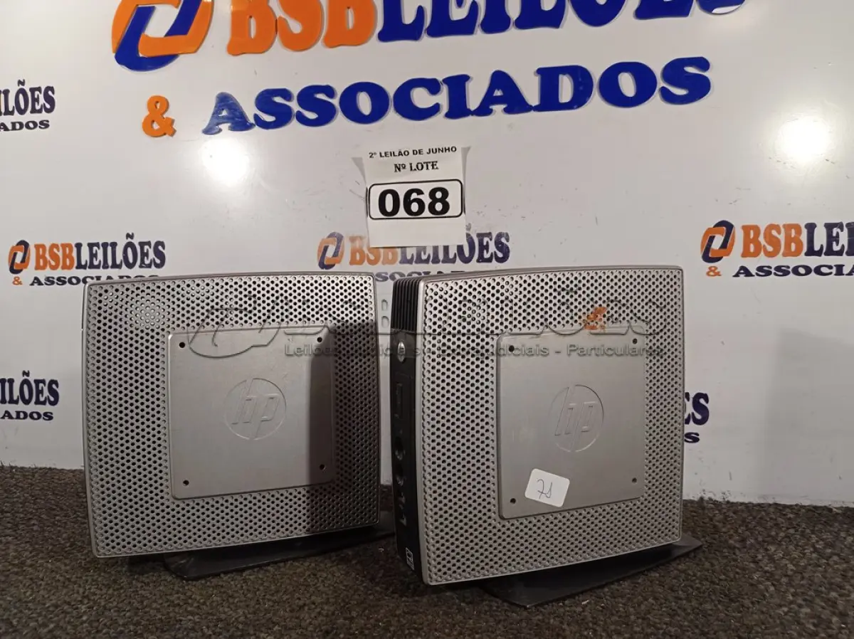 LOTE 068 - 02 MINI CPU MARCA HP. (NO ESTADO) ATENÇÃO! FAZER A VISITAÇÃO ANTES DE ARREMATAR, NÃO SABEMOS SE FUNCIONA. LEILÃO NÃO TEM GARANTIA E NEM DEVOLUÇÃO, SUJEITO A POSSÍVEIS AVARIAS VISÍVEIS/OCULTAS E/OU AUSÊNCIA DE COMPONENTES.