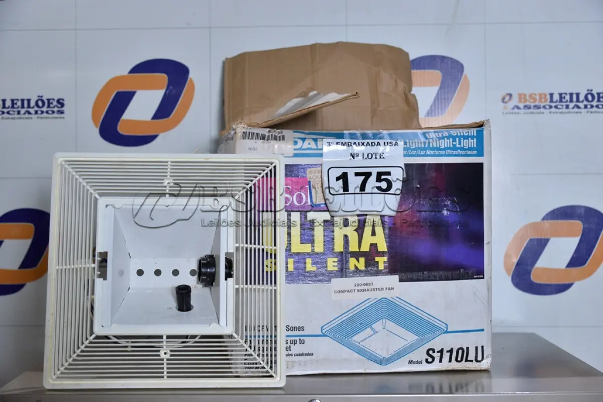 LOTE 175 - 01 VENTILADOR/EXAUSTOR PARA AMBIENTE, MODLO: S110LU 110V. (COMPACT EXHAUSTER FAN) (NO ESTADO)0000025