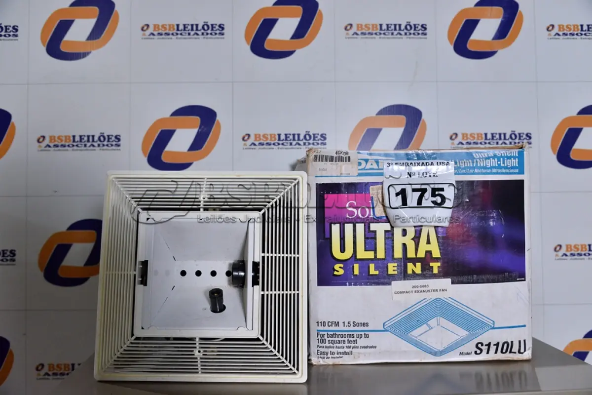 LOTE 175 - 01 VENTILADOR/EXAUSTOR PARA AMBIENTE, MODLO: S110LU 110V. (COMPACT EXHAUSTER FAN) (NO ESTADO)0000025