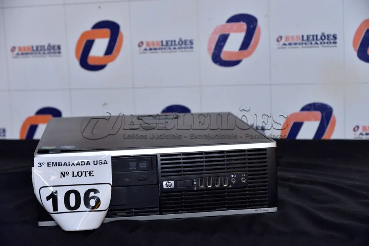 LOTE 106 - 01 CPU SEM HD E COM MEMÓRIA DE 4GB RAM E PROCESSADOR AMD MARCA HP. (NO ESTADO)2UA21602KE