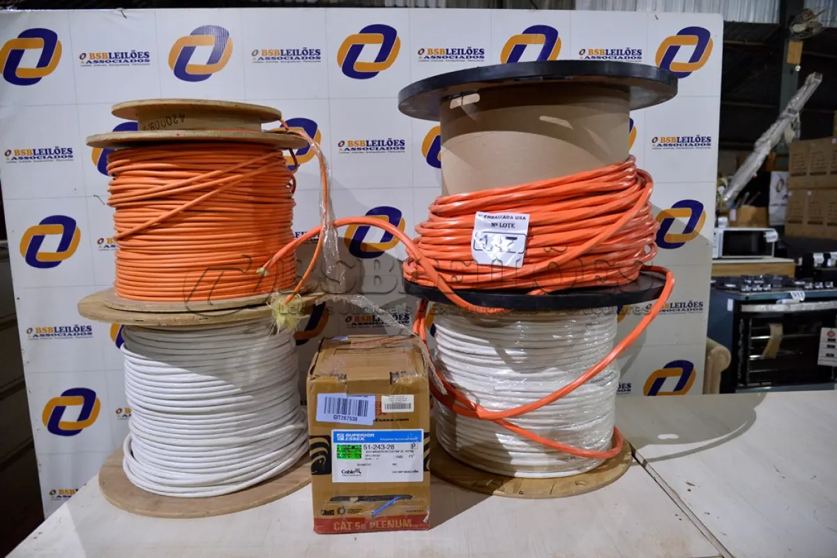 LOTE 127 - 05 CABOS PARA INTERNET. (5 CABLE SPOOLS (FIBER/ETHERNET) (NO ESTADO)0000038