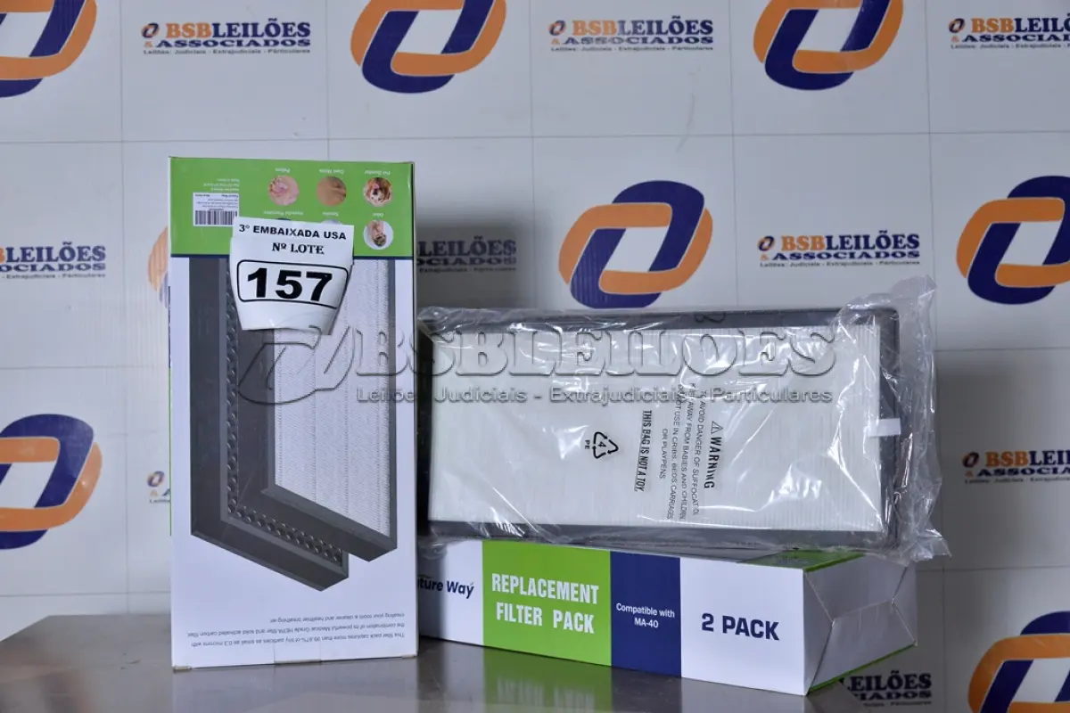 LOTE 157 - 02 CAIXAS COM 02 FILTROS CADA PARA AR-CONDICIONADO COMPATIBLE WITH MA-40. (FILTERS 2 PACKS.) (NO ESTADO)0000021