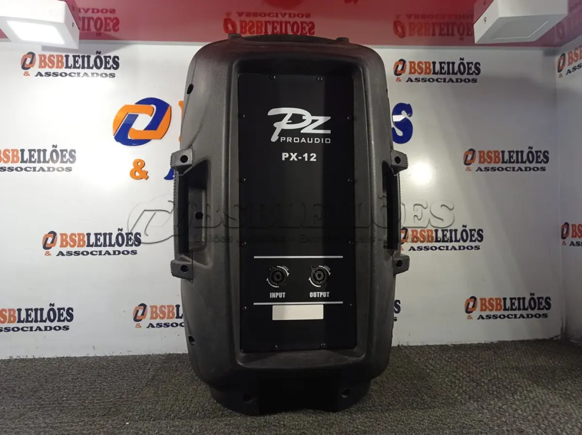 LOTE 149 - 1 CAIXA DE SOM PZPROPASSIVE PROAUDIO PX-12. (NO ESTADO) ATENÇÃO! FAZER A VISITAÇÃO ANTES DE ARREMATAR, NÃO SABEMOS SE FUNCIONA. LEILÃO NÃO TEM GARANTIA E NEM DEVOLUÇÃO, SUJEITO A POSSÍVEIS AVARIAS VISÍVEIS/OCULTAS E/OU AUSÊNCIA DE COMPONENTES.