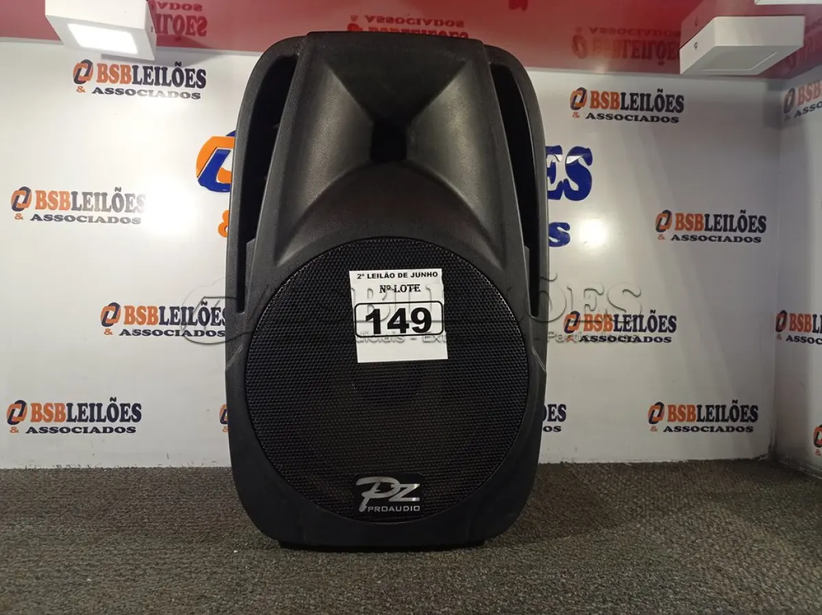 LOTE 149 - 1 CAIXA DE SOM PZPROPASSIVE PROAUDIO PX-12. (NO ESTADO) ATENÇÃO! FAZER A VISITAÇÃO ANTES DE ARREMATAR, NÃO SABEMOS SE FUNCIONA. LEILÃO NÃO TEM GARANTIA E NEM DEVOLUÇÃO, SUJEITO A POSSÍVEIS AVARIAS VISÍVEIS/OCULTAS E/OU AUSÊNCIA DE COMPONENTES.
