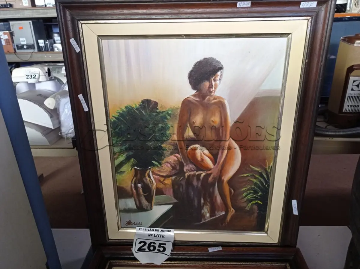 LOTE 265 - 02 QUADROS DECORATIVOS DE PINTURA A ÓLEO. (NO ESTADO) ATENÇÃO! FAZER A VISITAÇÃO ANTES DE ARREMATAR, NÃO SABEMOS SE FUNCIONA. LEILÃO NÃO TEM GARANTIA E NEM DEVOLUÇÃO, SUJEITO A POSSÍVEIS AVARIAS VISÍVEIS/OCULTAS E/OU AUSÊNCIA DE COMPONENTES.