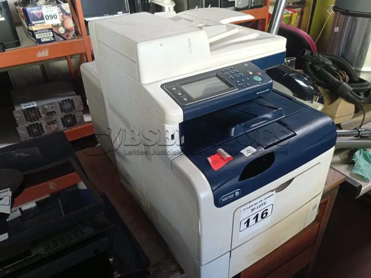 LOTE 116 - 02 IMPRESSORAS MULTIFUNCIONAL, SENDO 01MARCA SAMSUNG SCX729FD COM AVARIAS. (NO ESTADO) ATENÇÃO! FAZER A VISITAÇÃO ANTES DE ARREMATAR, NÃO SABEMOS SE FUNCIONA. LEILÃO NÃO TEM GARANTIA E NEM DEVOLUÇÃO, SUJEITO A POSSÍVEIS AVARIAS VISÍVEIS/OCULTAS E/OU AUSÊNCIA DE COMPONENTES.