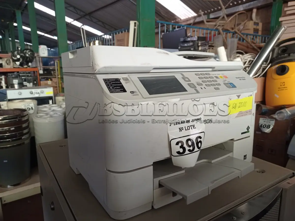 LOTE 396 - 01 IMPRESSORA MULTIFUNCIONAL COM ENTRADA USB MODELO: WF5690 MARCA EPSON. (NO ESTADO) ATENÇÃO! FAZER A VISITAÇÃO ANTES DE ARREMATAR, NÃO SABEMOS SE FUNCIONA. LEILÃO NÃO TEM GARANTIA E NEM DEVOLUÇÃO, SUJEITO A POSSÍVEIS AVARIAS VISÍVEIS/OCULTAS E/OU AUSÊNCIA DE COMPONENTES.