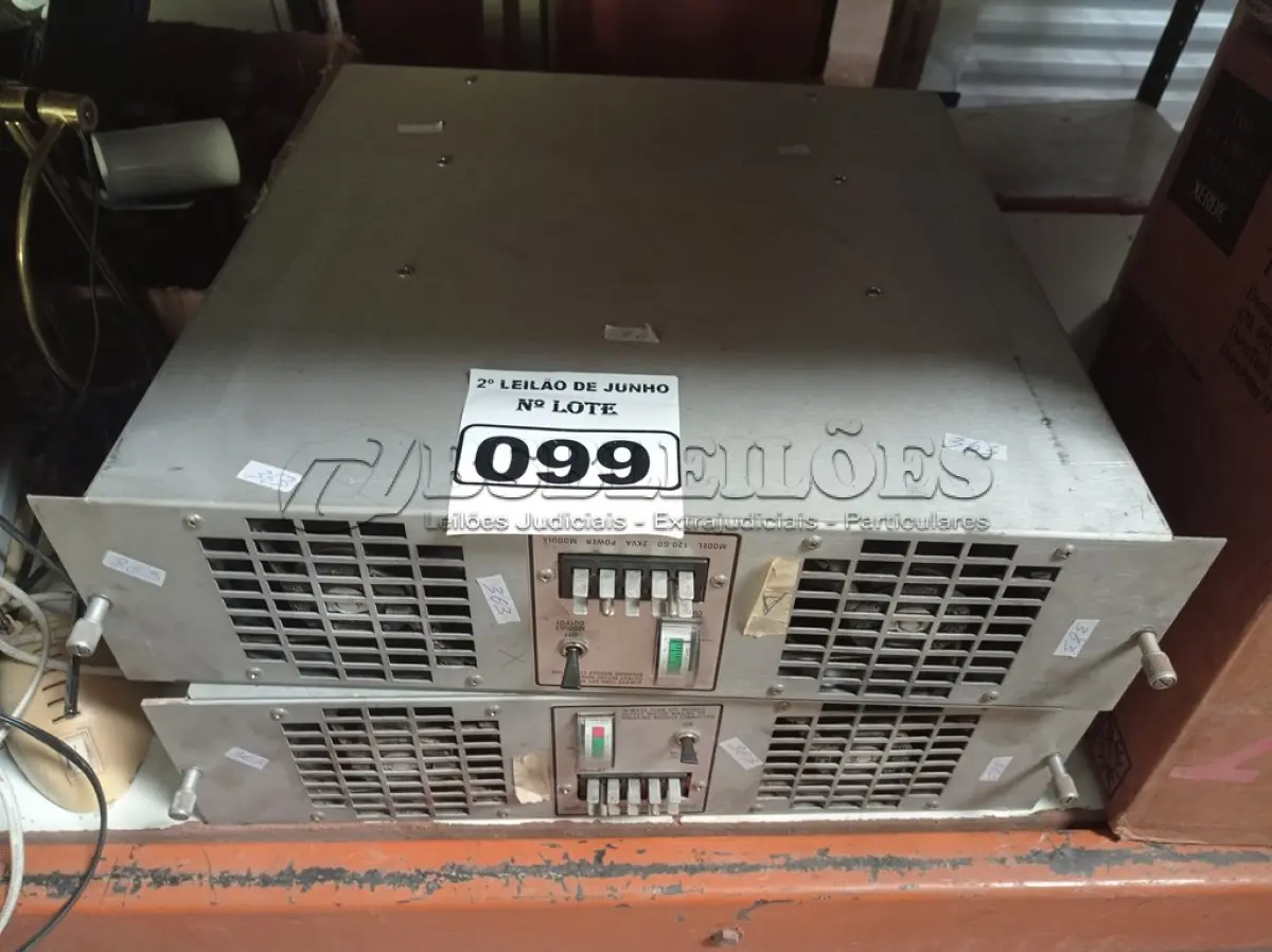 LOTE 099 - 02 MÓDULOS DE NOBREAK. (NO ESTADO) ATENÇÃO! FAZER A VISITAÇÃO ANTES DE ARREMATAR, NÃO SABEMOS SE FUNCIONA. LEILÃO NÃO TEM GARANTIA E NEM DEVOLUÇÃO, SUJEITO A POSSÍVEIS AVARIAS VISÍVEIS/OCULTAS E/OU AUSÊNCIA DE COMPONENTES. (NO ESTADO) ATENÇÃO! FAZER A VISITAÇÃO ANTES DE ARREMATAR, NÃO SABEMOS SE FUNCIONA. LEILÃO NÃO TEM GARANTIA E NEM DEVOLUÇÃO, SUJEITO A POSSÍVEIS AVARIAS VISÍVEIS/OCULTAS E/OU AUSÊNCIA DE COMPONENTES.