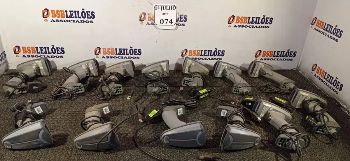 LOTE 074 - 01 LOTE COM VÁRIOS LEITORES DE CÓDIGO DE BARRAS. (NO ESTADO) ATENÇÃO! FAZER A VISITAÇÃO ANTES DE ARREMATAR, NÃO SABEMOS SE FUNCIONA. LEILÃO NÃO TEM GARANTIA E NEM DEVOLUÇÃO, SUJEITO A POSSÍVEIS AVARIAS VISÍVEIS/OCULTAS E/OU AUSÊNCIA DE COMPONENTES.
