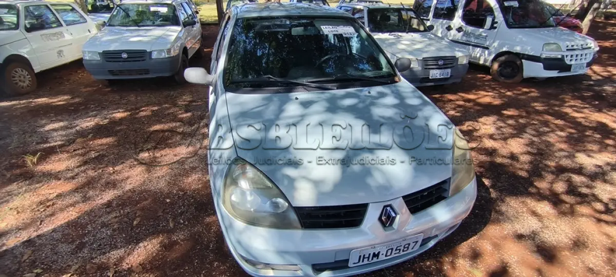 LOTE 013 - 01 RENAULT CLIO AUT1616VS; PLACA: JHM-0587; ANO: 2008 CHASSI: 8A1LB8E058L031130, RENAVAM: 00973884100; (NO ESTADO)