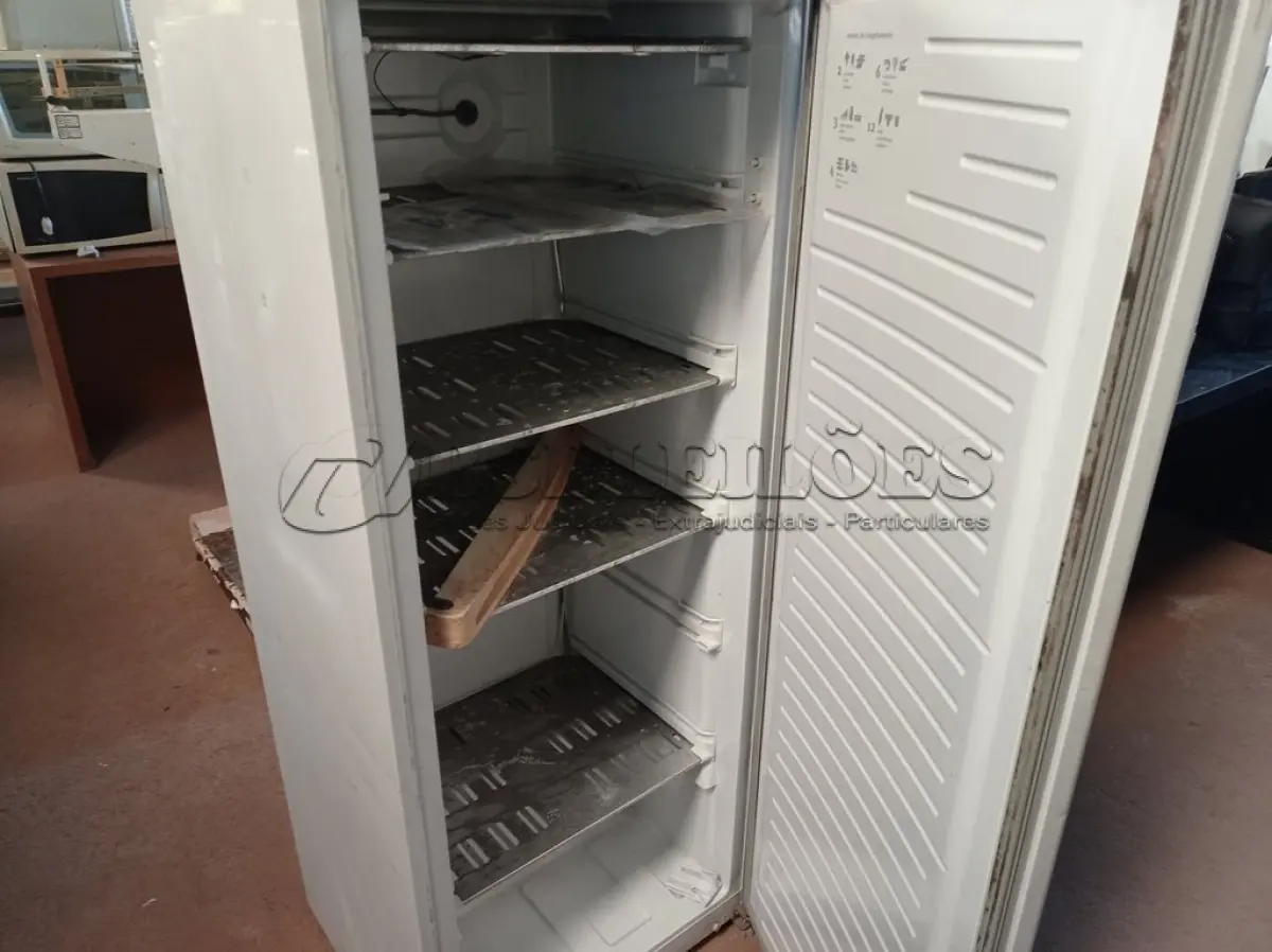 LOTE 189 - 01 FREEZER 260 MARCA CCE COM AVARIAS. (NO ESTADO) ATENÇÃO! FAZER A VISITAÇÃO ANTES DE ARREMATAR, NÃO SABEMOS SE FUNCIONA. LEILÃO NÃO TEM GARANTIA E NEM DEVOLUÇÃO, SUJEITO A POSSÍVEIS AVARIAS VISÍVEIS/OCULTAS E/OU AUSÊNCIA DE COMPONENTES.